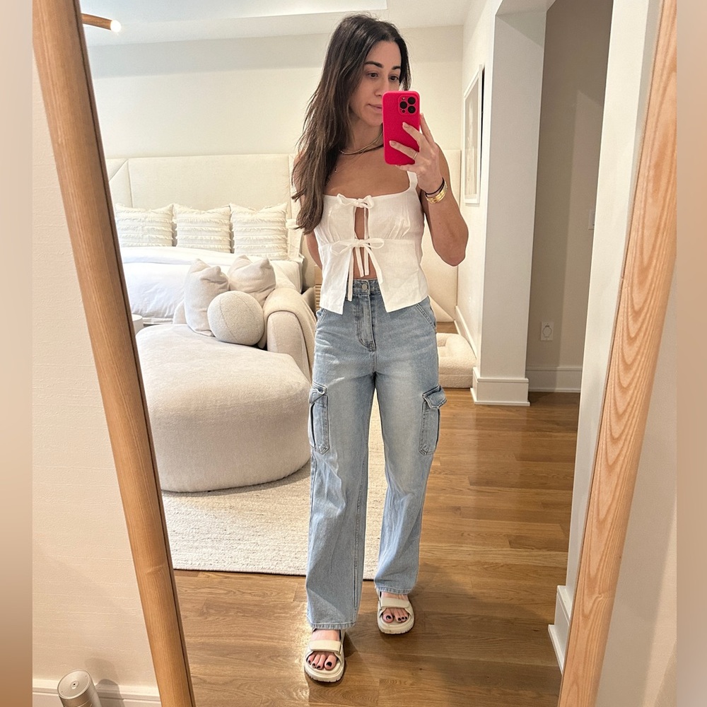 Frankie Shop Kai Cargo Jeans - Picture 1 of 6